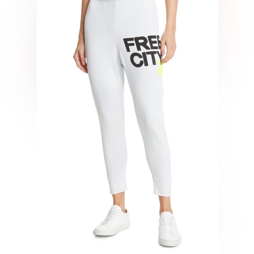 FreeCity joggers! Cutest light teal/grey color